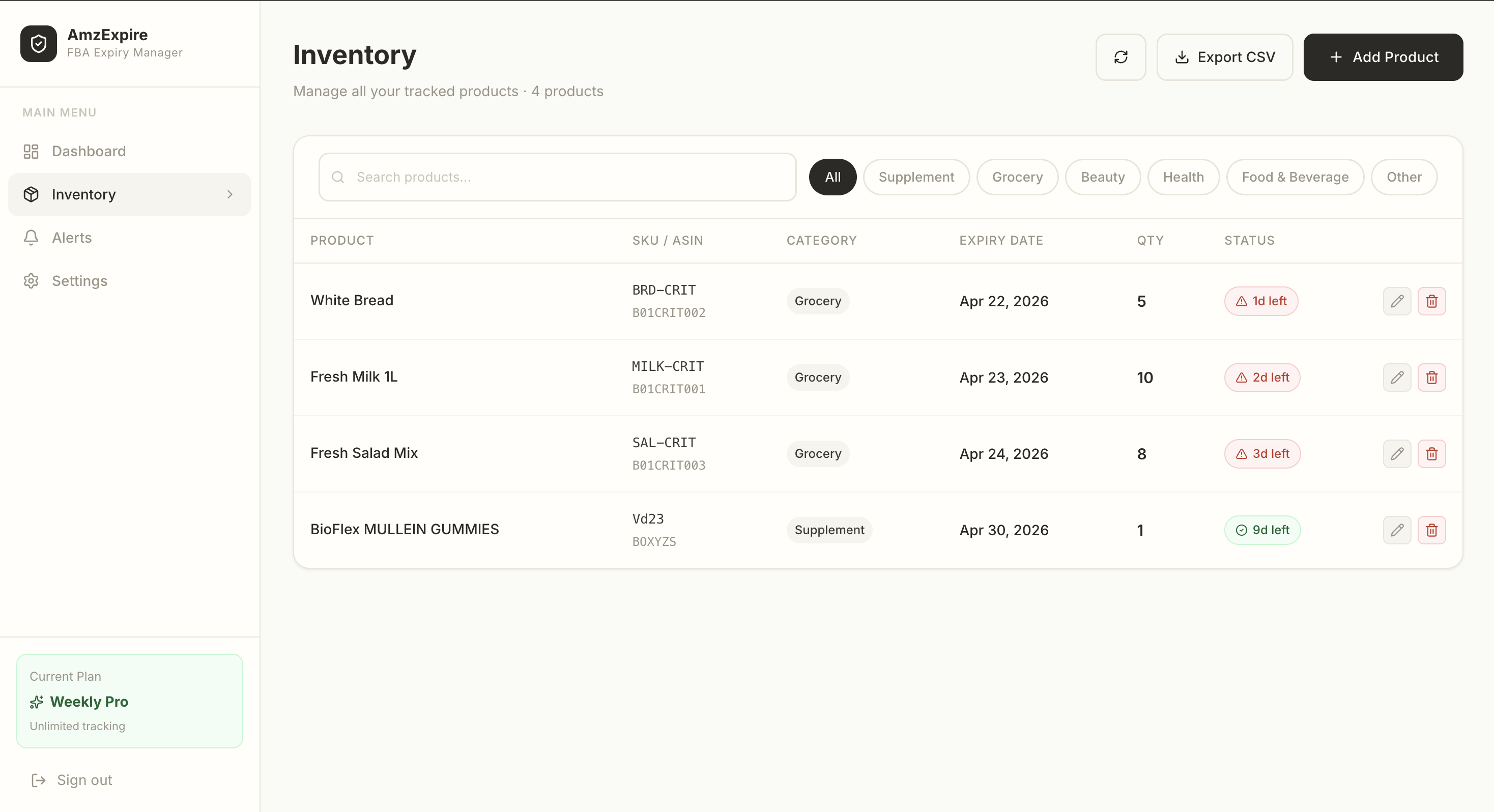 Step 1: Import Inventory